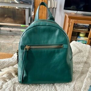 Fossil leather backpack purse